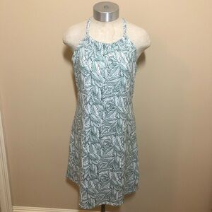 🐱Eddie Bauer harmony active workout dress balsam green simple palm leaf print